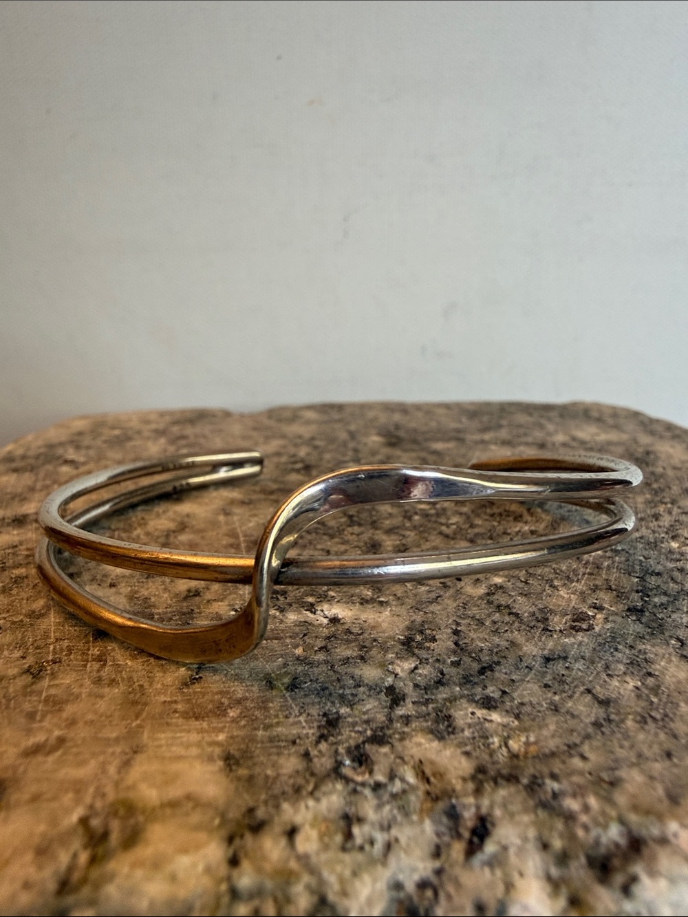 Sterling Silver Modern Twisted Cuff Bracelet